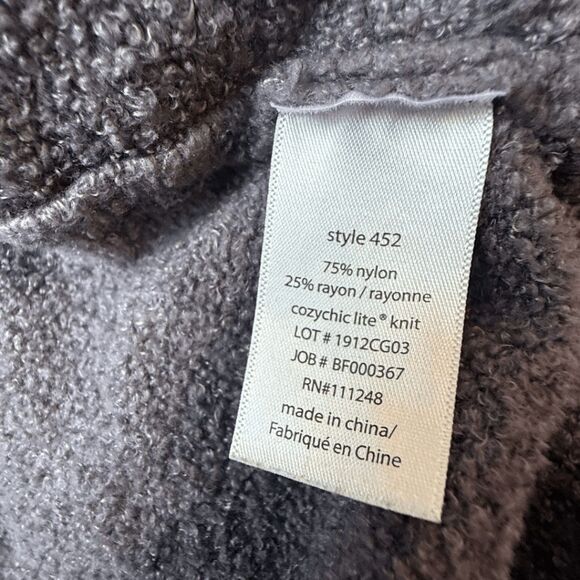 Barefoot Dreams Women's CozyChic Lite Circle Open Front Cardigan Gray Size XS/S - Picture 4 of 8